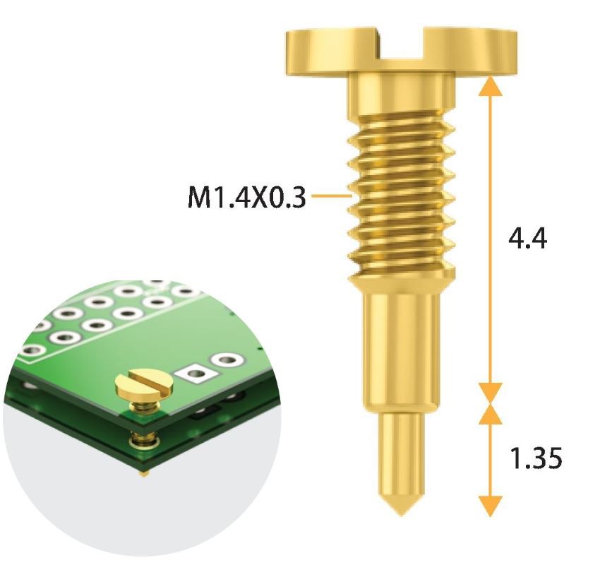 Pläterad guld PCB Pogo Pin Connector