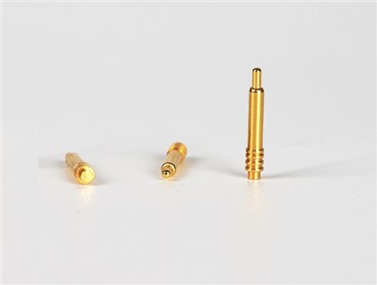 Pläterad guld Rak Nål Pogo Pin